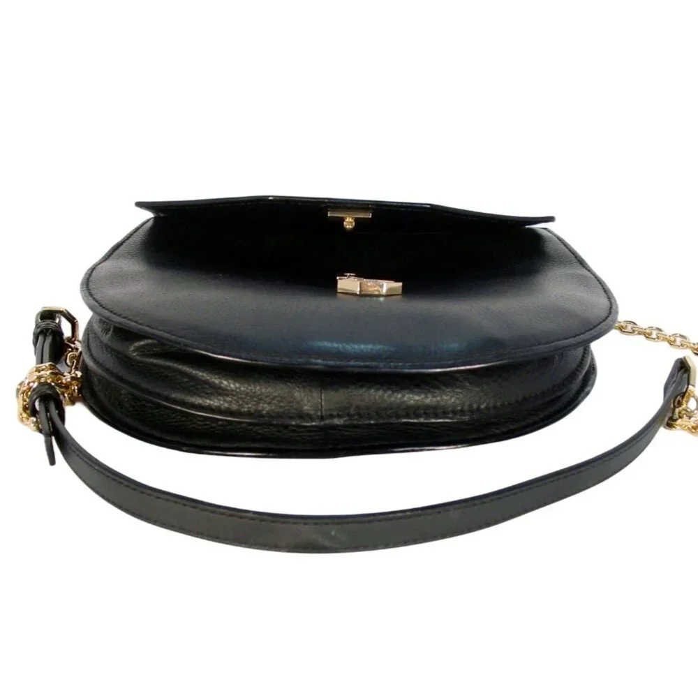 LOUISE et CIE Jael $278 Leather Crossbody Gold Chain Strap Bag - Picture 8 of 9